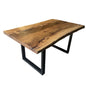 63 inch Russel Live edge mango wood dining table U - Rustic Furniture Outlet