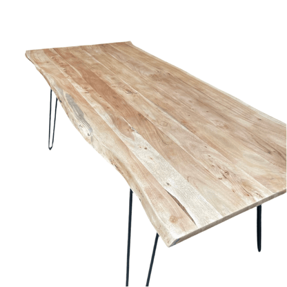 79 inch Embrun Acacia wood Dining Table - Rustic Furniture Outlet