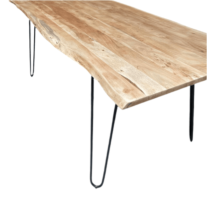 79 inch Embrun Acacia wood Dining Table - Rustic Furniture Outlet