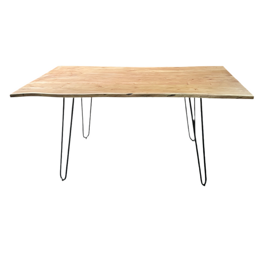 63 inch Embrun Acacia wood Dining Table with hair pin legs