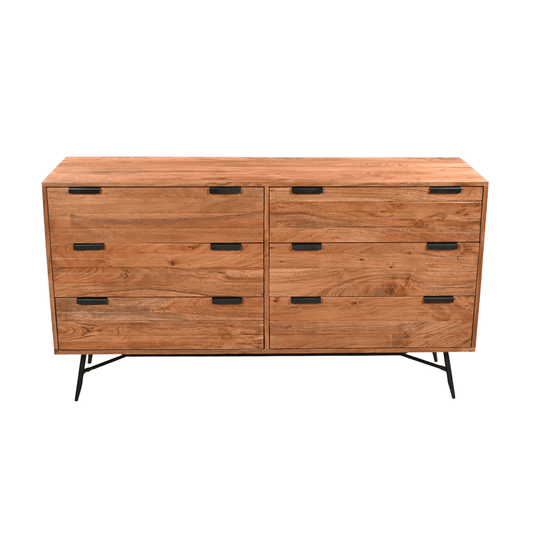 ARIA - Acacia 6 - Drawer Dresser - Rustic Furniture Outlet