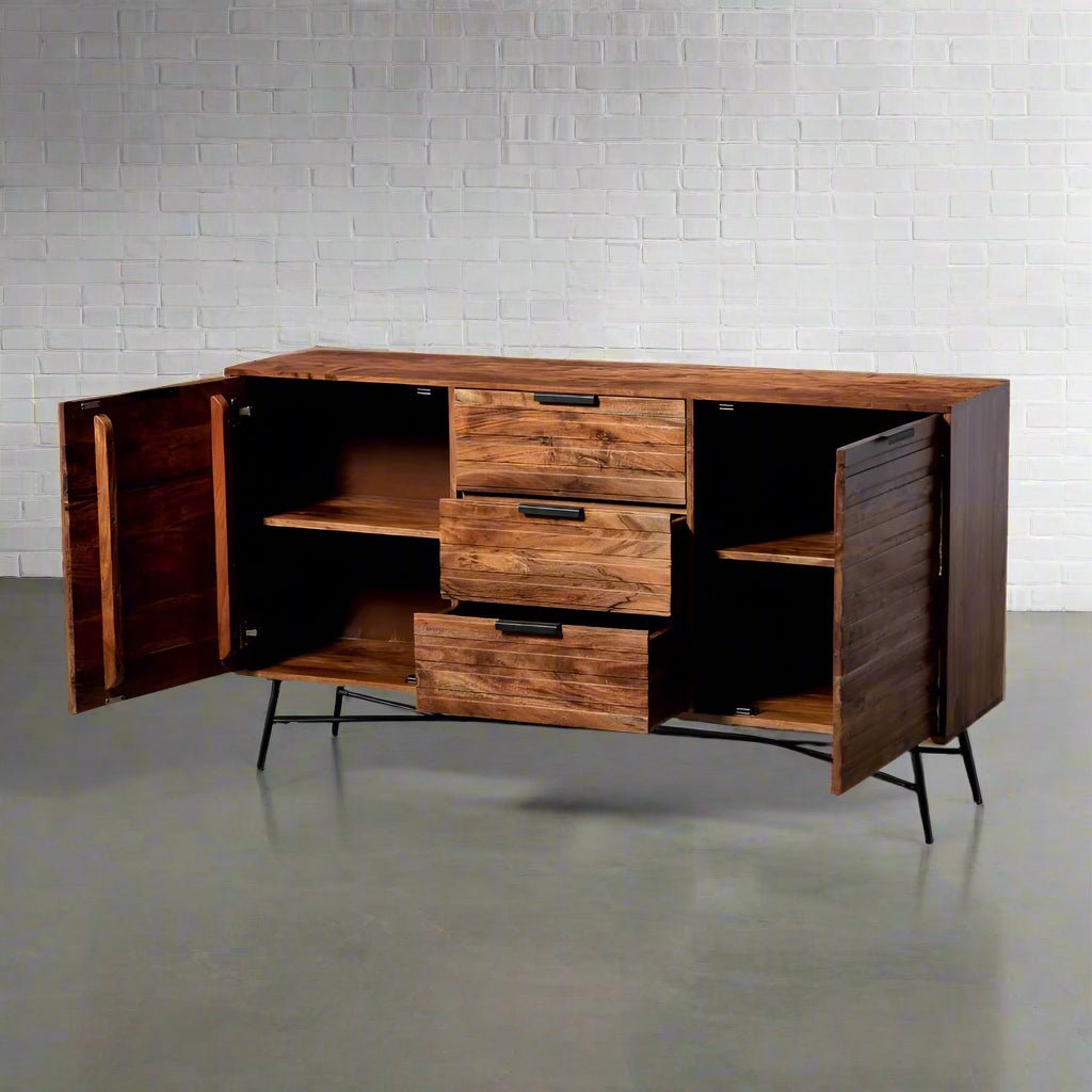 ARIA - Acacia Wood Sideboard - Rustic Furniture Outlet