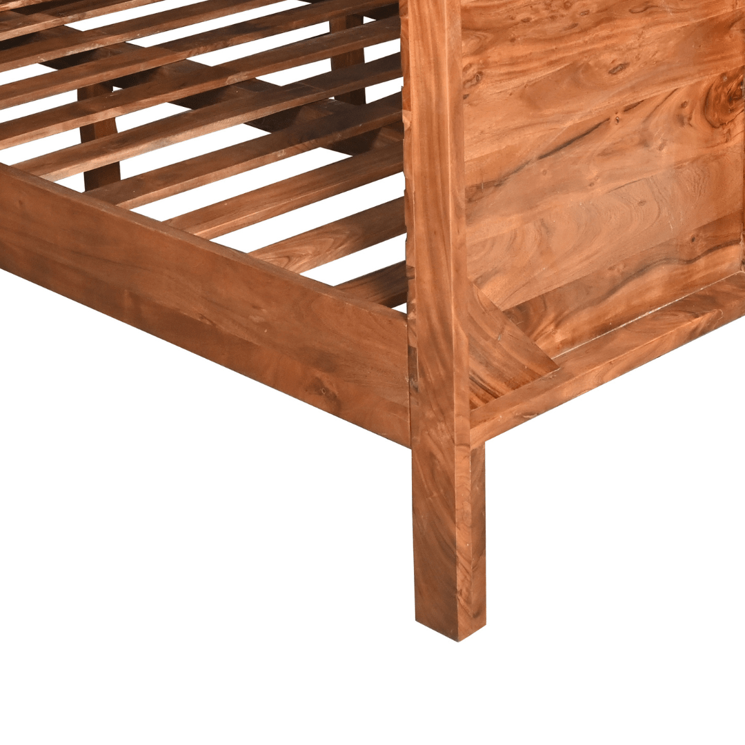 ARIA - King Acacia Wood Bed - Rustic Furniture Outlet