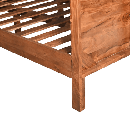 ARIA - King Acacia Wood Bed - Rustic Furniture Outlet