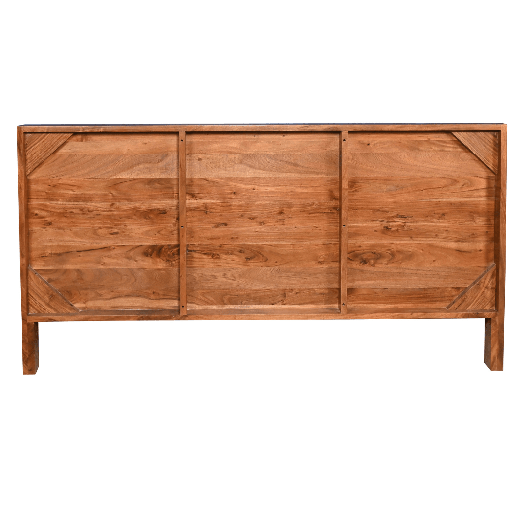 ARIA - King Acacia Wood Bed - Rustic Furniture Outlet