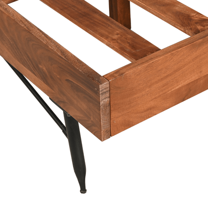 ARIA - King Acacia Wood Bed - Rustic Furniture Outlet