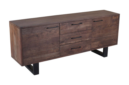 ASIA - Wide 3 Drawer, 2 doors Acacia Wood Sideboard - Rustic Furniture Outlet