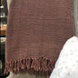 Burgundy knitted throw - Rustic Furniture Outlet