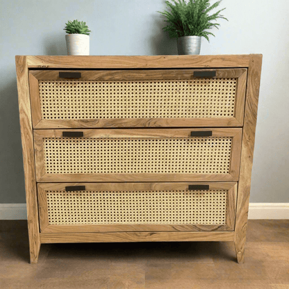 Carmen Cane 3 drawer Dresser - Rustic Furniture Outlet