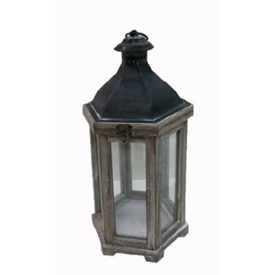 CLOSED OCTOGON SHAPED LANTERN - Rustic Furniture Outlet