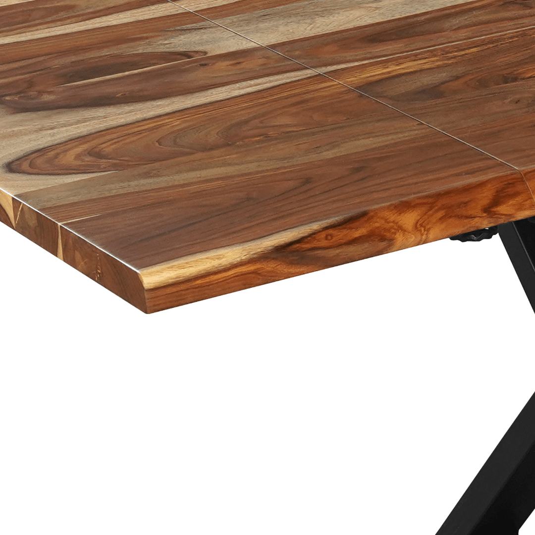 COLTON - Extendable Solid Rosewood Dining Table, 64 inch - 94 inch - Rustic Furniture Outlet