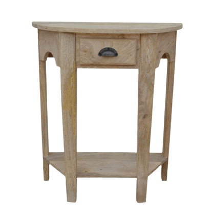 Demi lune console table - Rustic Furniture Outlet