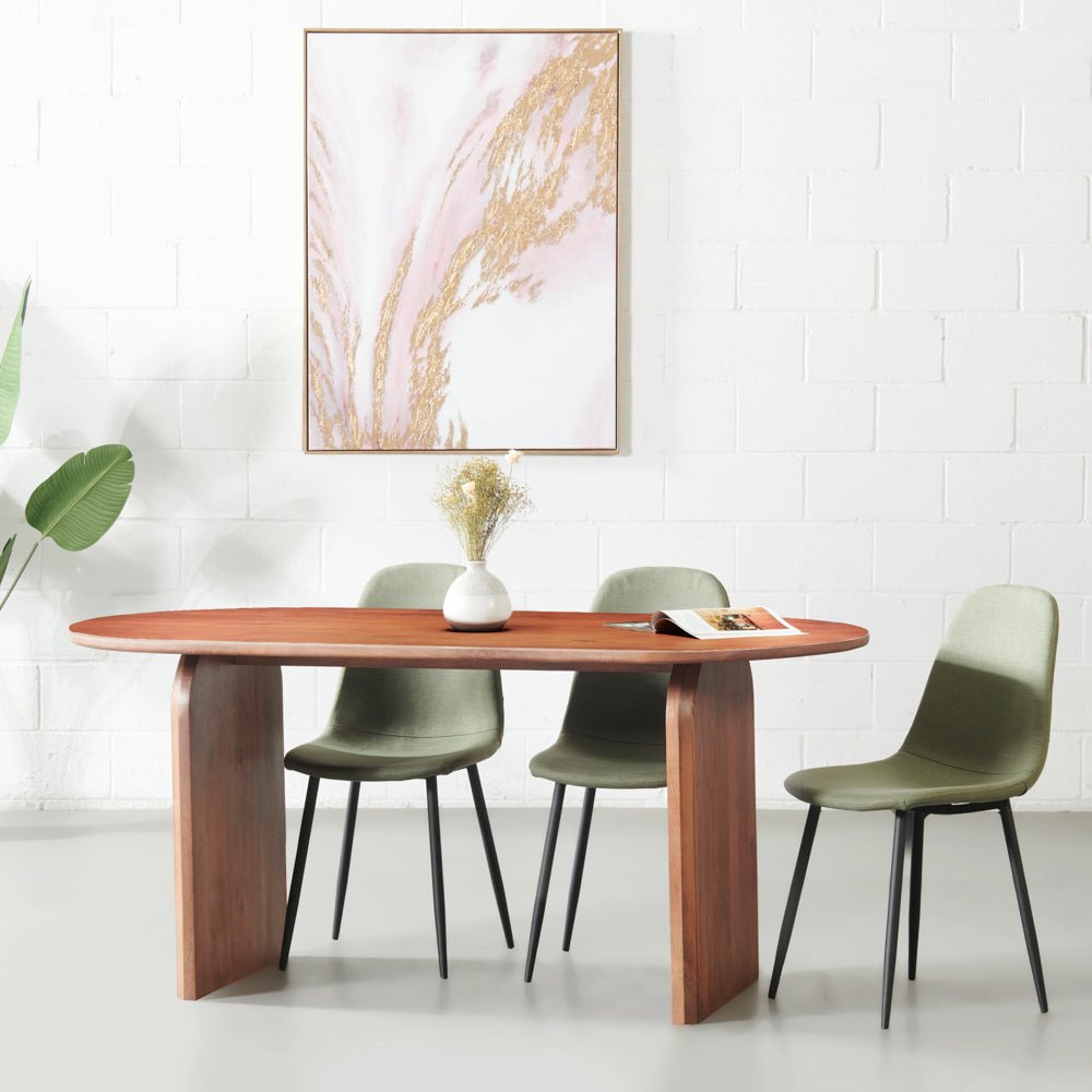 ELLIPSE - Mango Wood Dining Table - Rustic Furniture Outlet