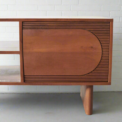 ELLIPSE - Mango Wood TV Unit - Rustic Furniture Outlet