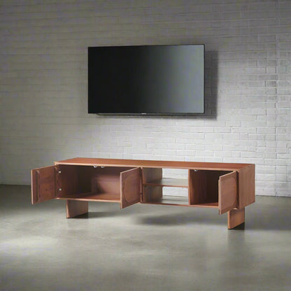 ELLIPSE - Mango Wood TV Unit - Rustic Furniture Outlet