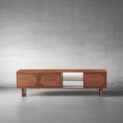 ELLIPSE - Mango Wood TV Unit - Rustic Furniture Outlet