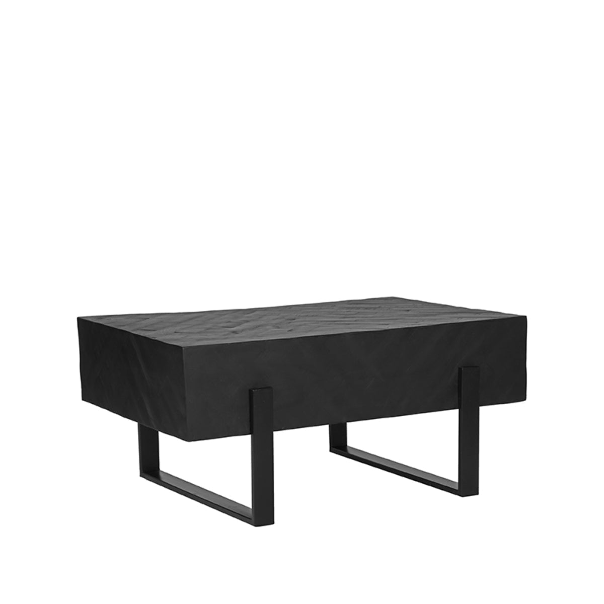 Float Black Mango wood coffee table - Rustic Furniture Outlet