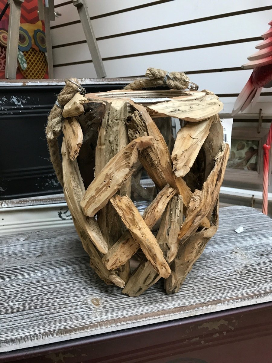 HANGING WOOD LANTERN I - Rustic Furniture Outlet