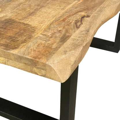 Haynes Natural Live Edge Mango Dining Table - Rustic Furniture Outlet