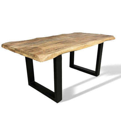 Haynes Natural Live Edge Mango Dining Table - Rustic Furniture Outlet