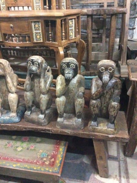 HEAR NO EVIL - SEE NO EVIL MONKEYS - Rustic Furniture Outlet