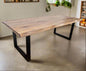 Kollbrunn Natural Live Edge Mango Dining Table - Rustic Furniture Outlet