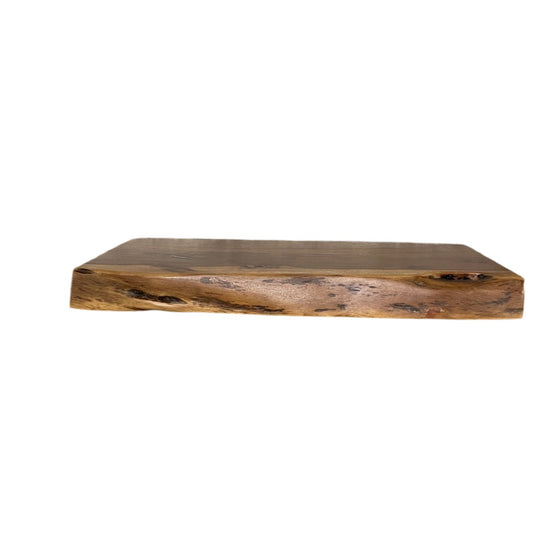 Live edge acacia wood accent shelf - Rustic Furniture Outlet