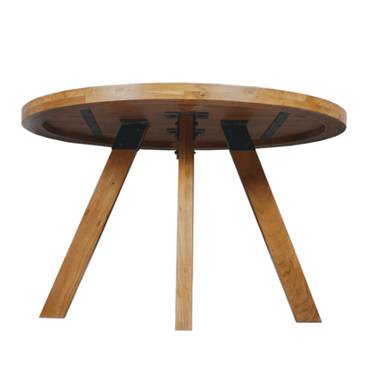 LOUISIANA 47 inch round Acacia Wood Dining Table - Rustic Furniture Outlet