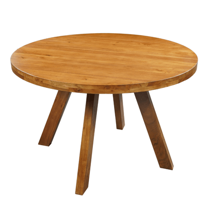 LOUISIANA 47 inch round Acacia Wood Dining Table - Rustic Furniture Outlet