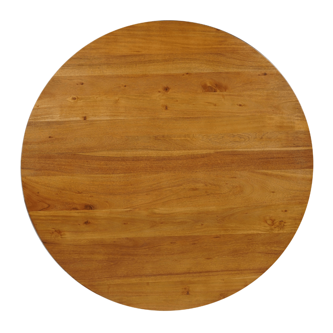 LOUISIANA 47 inch round Acacia Wood Dining Table - Rustic Furniture Outlet