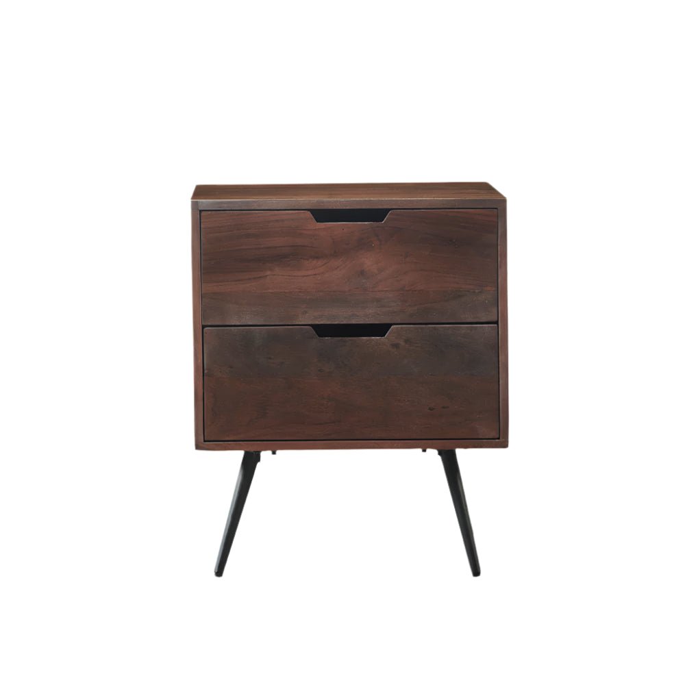 MADRID - Acacia Wood Nightstand - Rustic Furniture Outlet