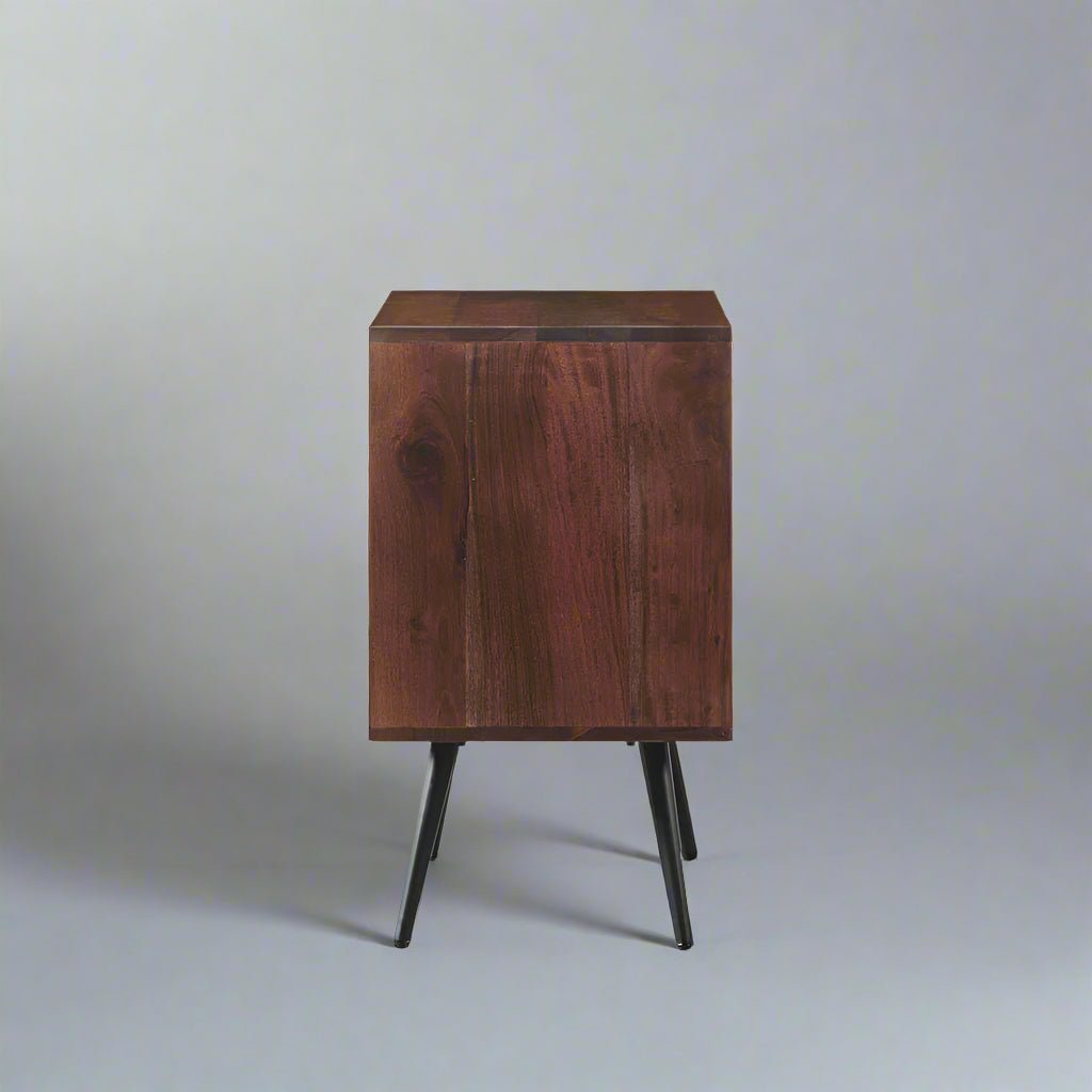 MADRID - Acacia Wood Nightstand - Rustic Furniture Outlet