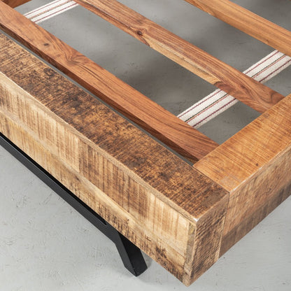 MAURA - Mango Wood Bed - Rustic Furniture Outlet