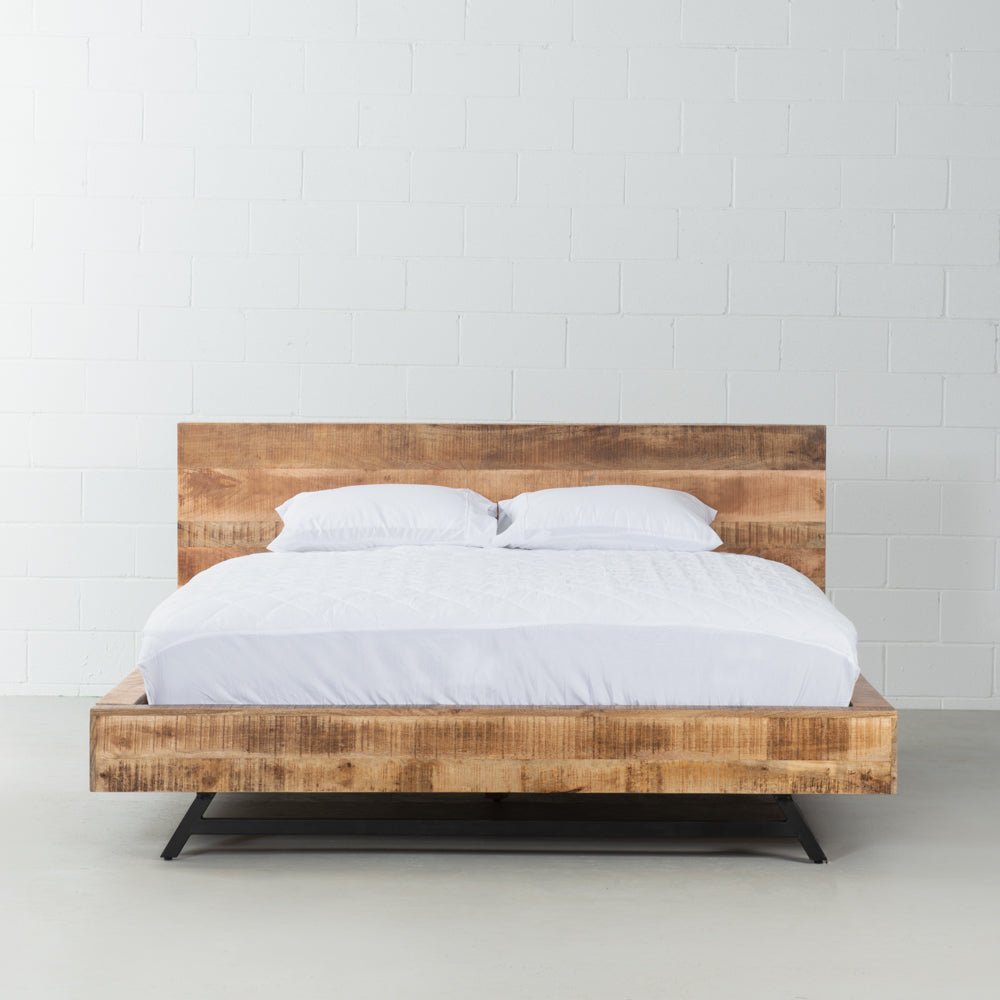 MAURA - Mango Wood Bed - Rustic Furniture Outlet