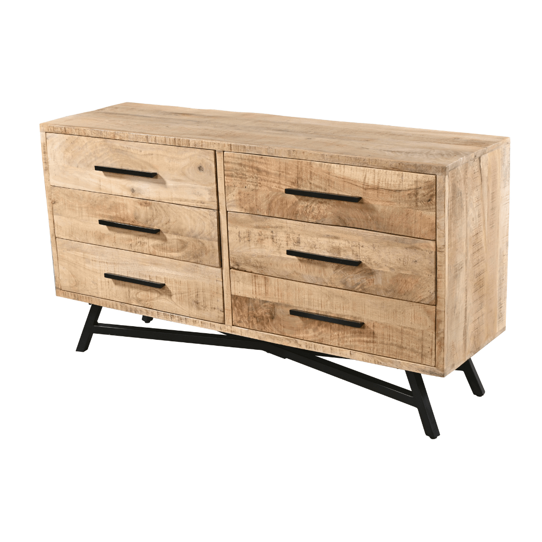 MAURA - Mango Wood Dresser - Rustic Furniture Outlet