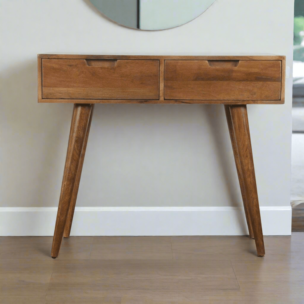 Mercury Mango Wood Console Table - Rustic Furniture Outlet