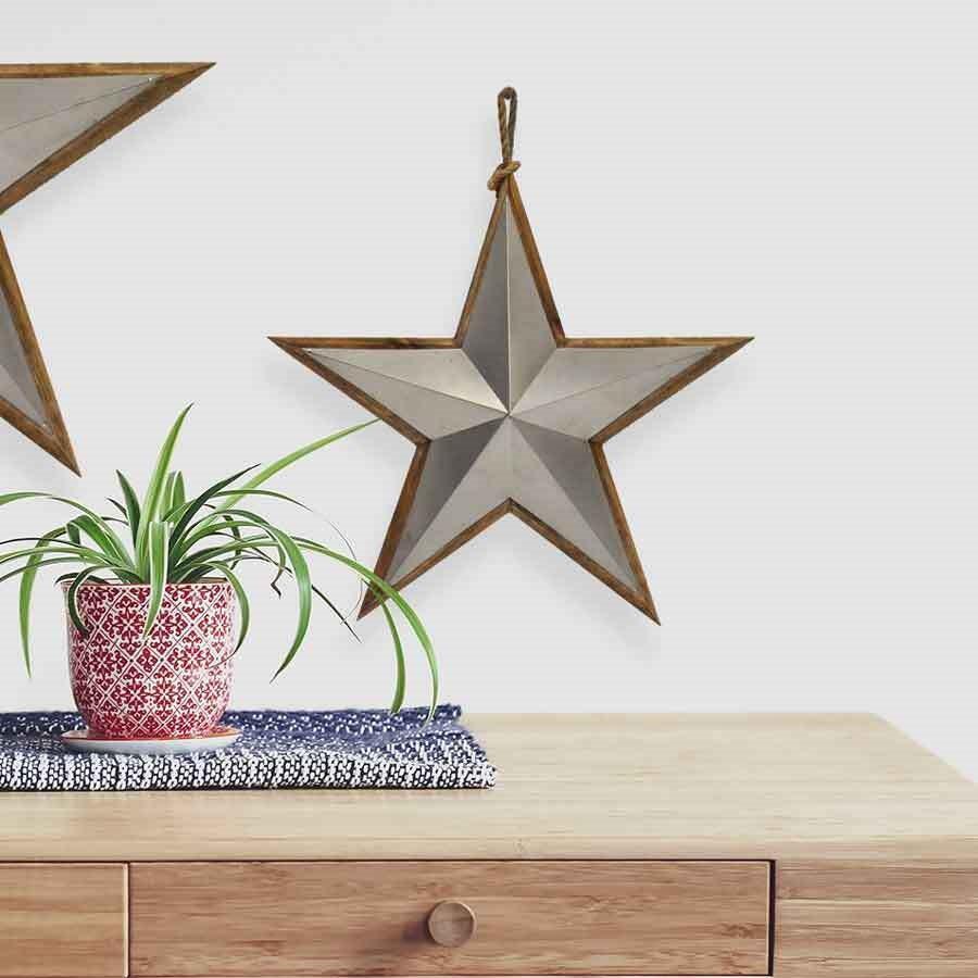 METAL WALL ART STAR AND ROPE (SMALL) - Rustic Furniture Outlet