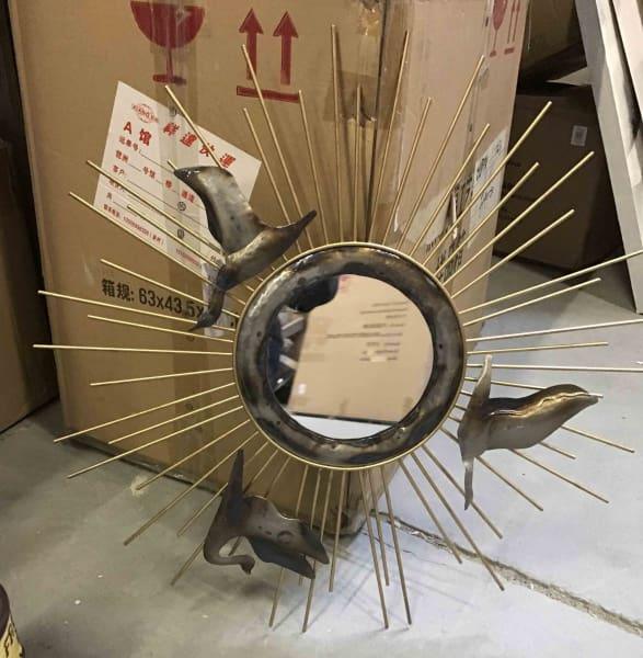 MIRROR METAL BIRD - Rustic Furniture Outlet