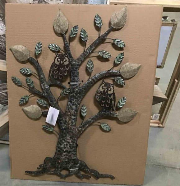 OWLS IN TREE LED LIGHT UP - Rustic Furniture Outlet