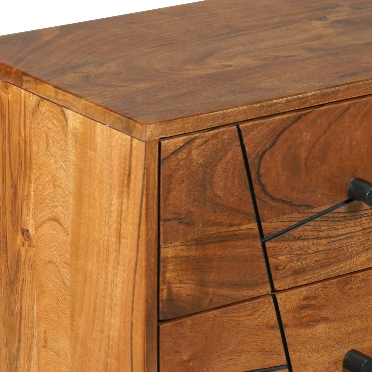 PALMA - Acacia wood Nightstand - Rustic Furniture Outlet