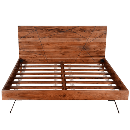 PALMA - Queen Acacia Wood Bed - Rustic Furniture Outlet