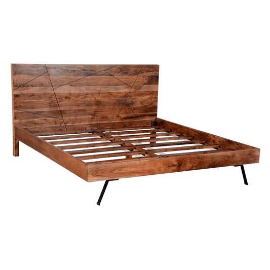 PALMA - Queen Acacia Wood Bed - Rustic Furniture Outlet