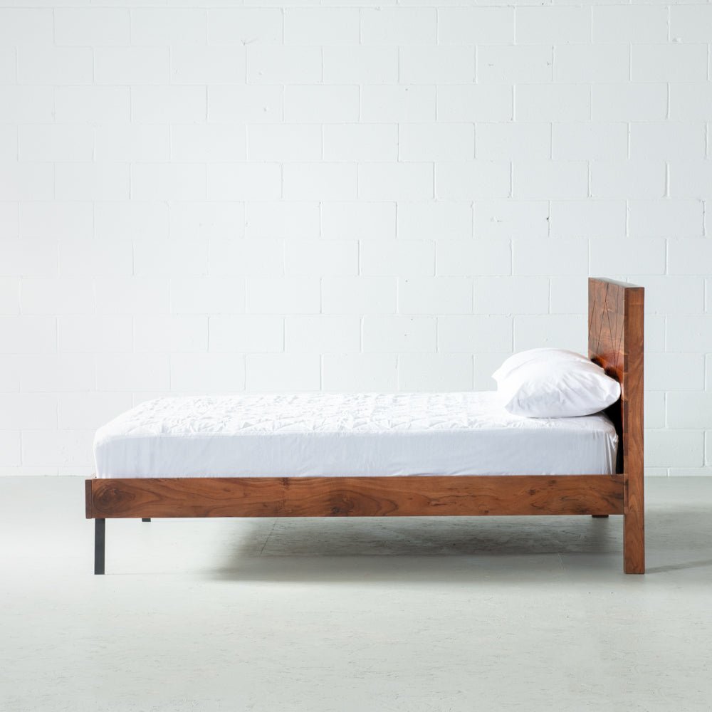 PALMA - Queen Acacia Wood Bed - Rustic Furniture Outlet