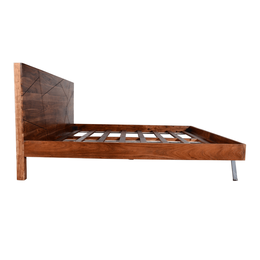 PALMA - Queen Acacia Wood Bed - Rustic Furniture Outlet