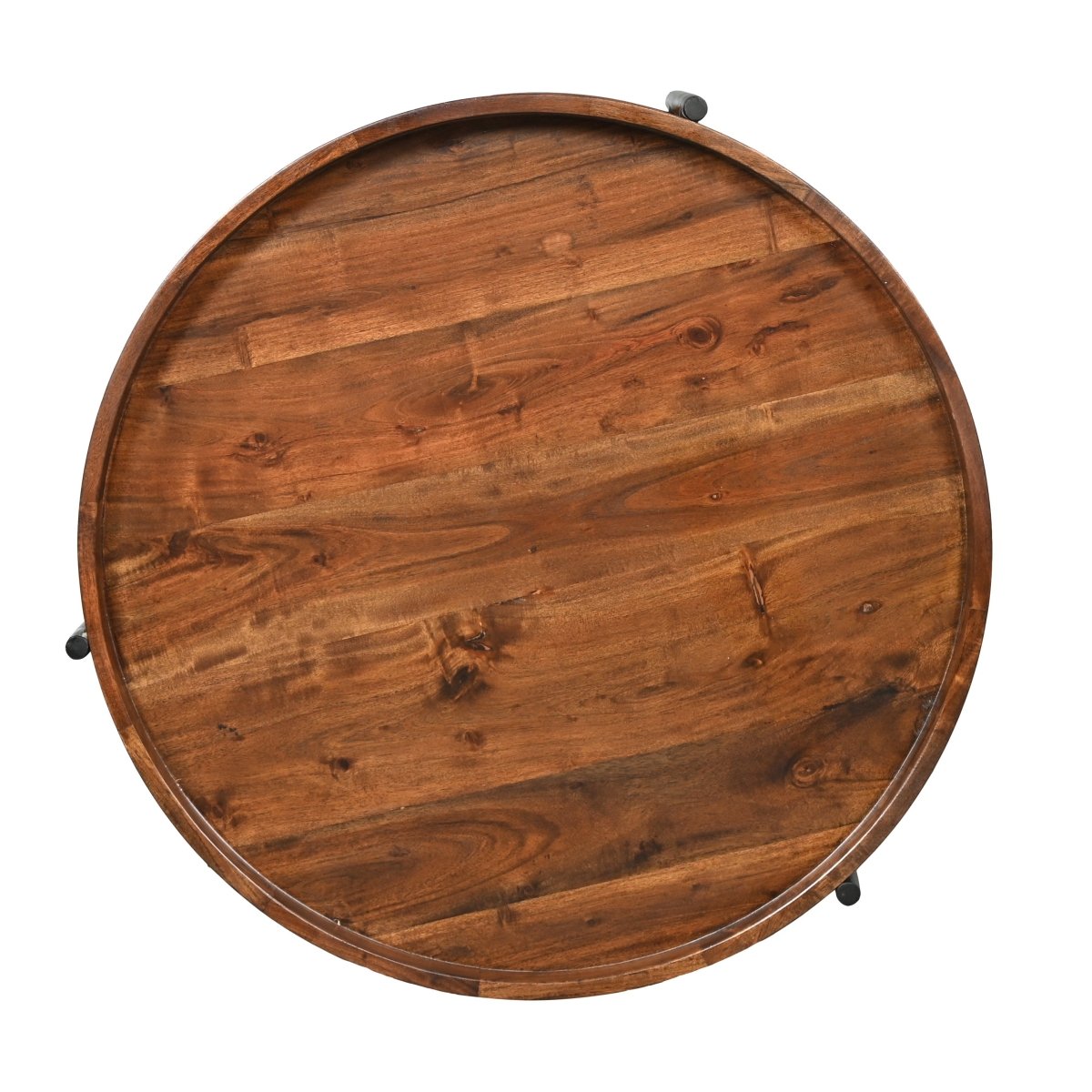 PAVIA - Round Acacia Wood Coffee Table - Rustic Furniture Outlet