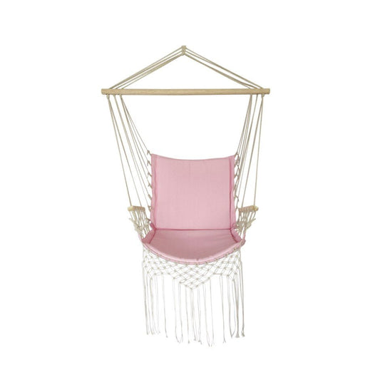 Polycotton Padded Hammock Chair with Spreader Bar - Pink - Rustic Furniture Outlet