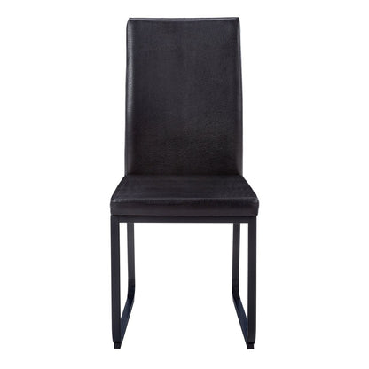 Promo PU black dining chair (set of two) - Rustic Furniture Outlet