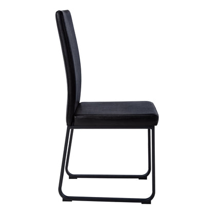 Promo PU black dining chair (set of two) - Rustic Furniture Outlet