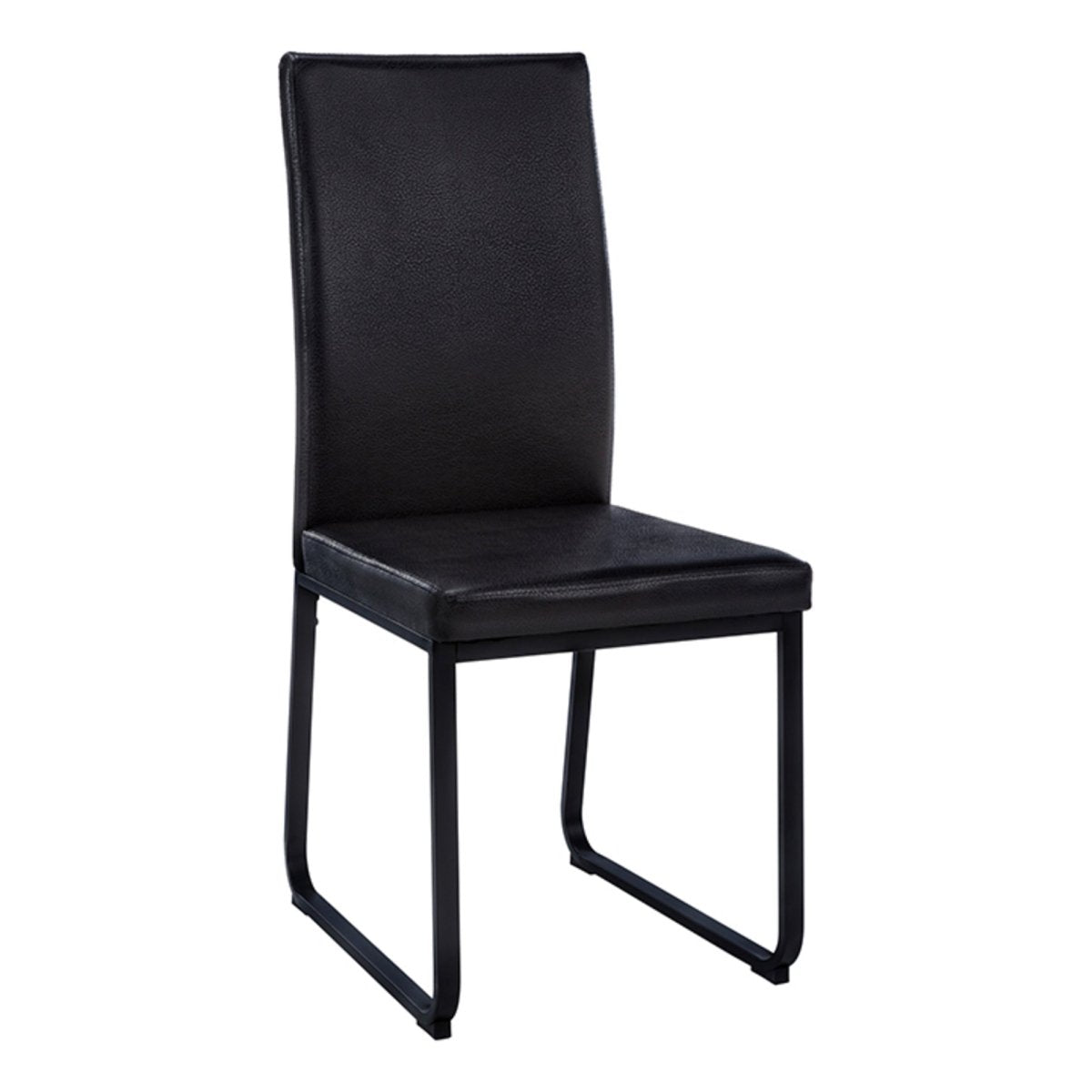 Promo PU black dining chair (set of two) - Rustic Furniture Outlet