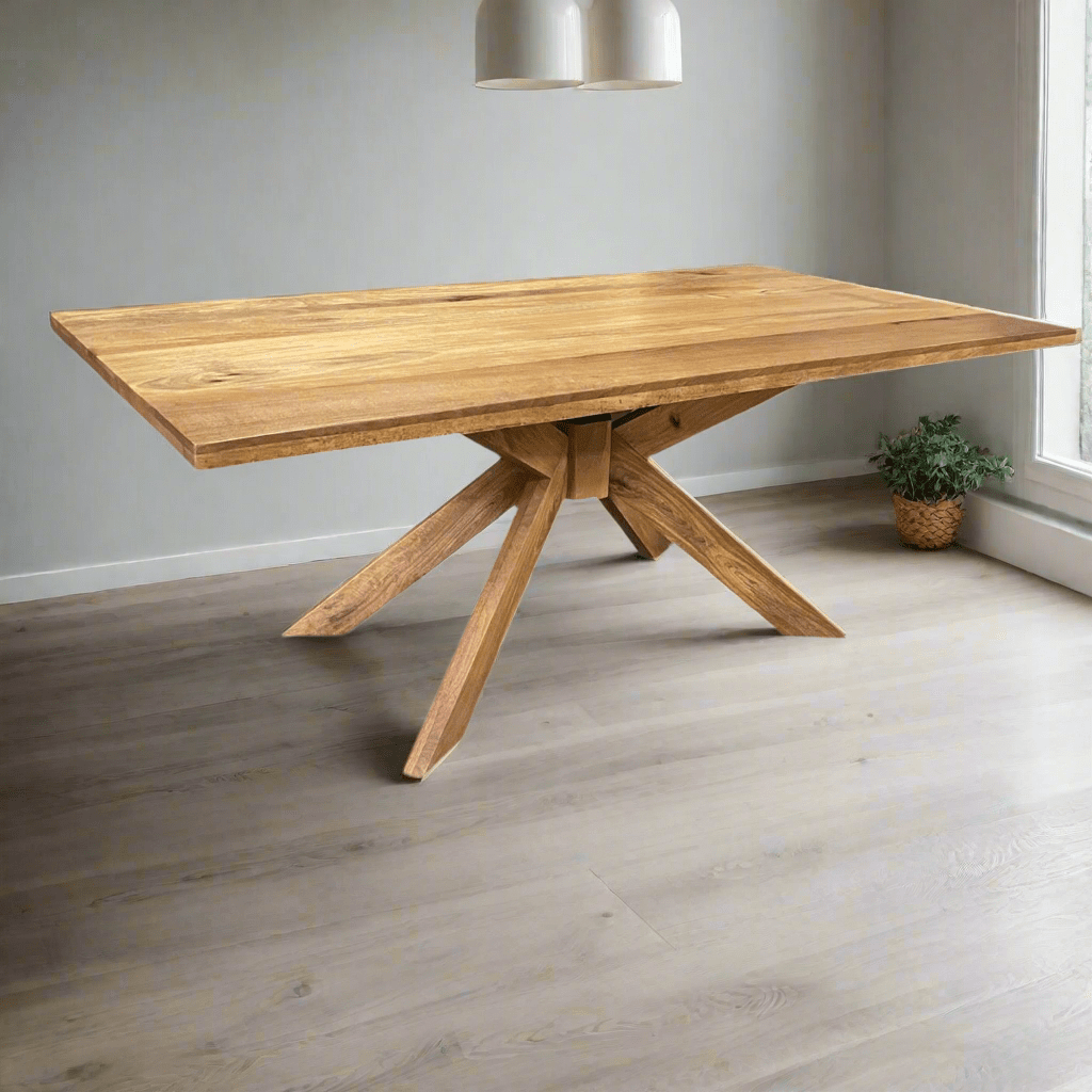 Rockwell 75 inch Acacia Wood Dining Table - Rustic Furniture Outlet